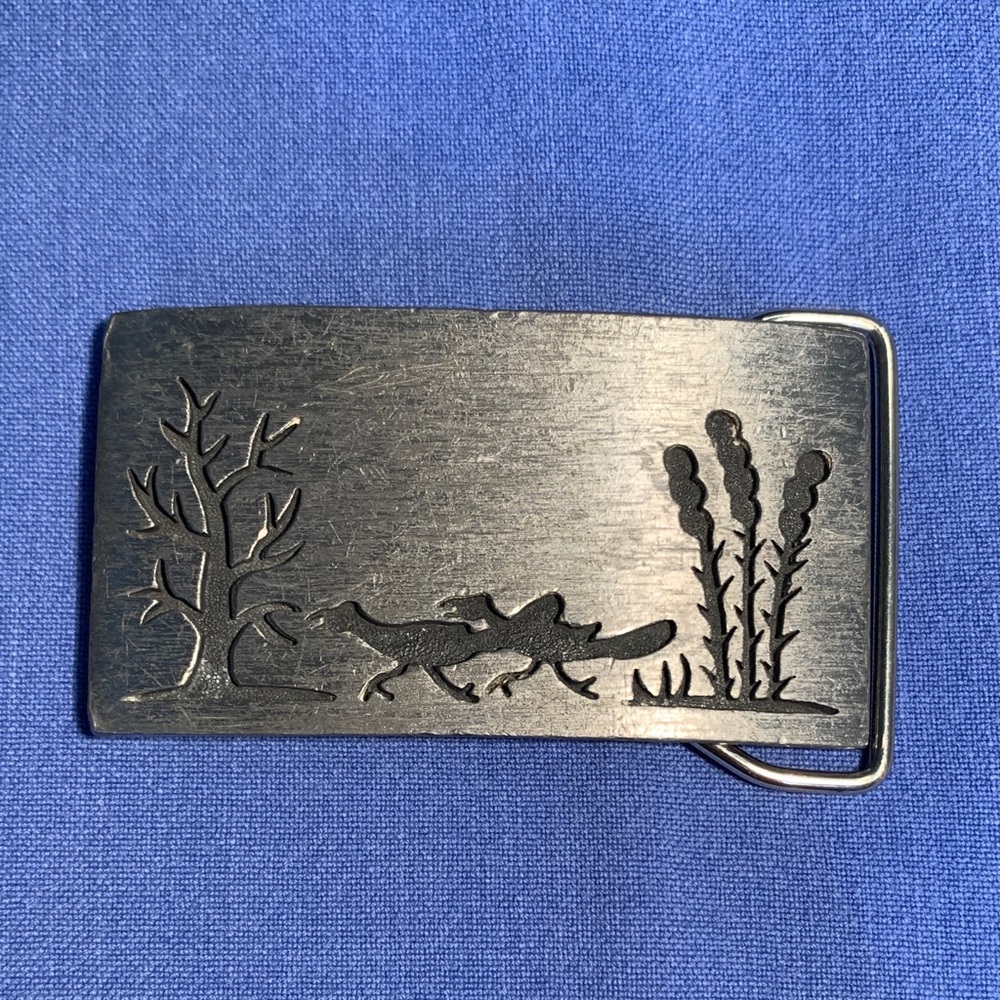 Pewter Road Runner Belt Buckle Vintage